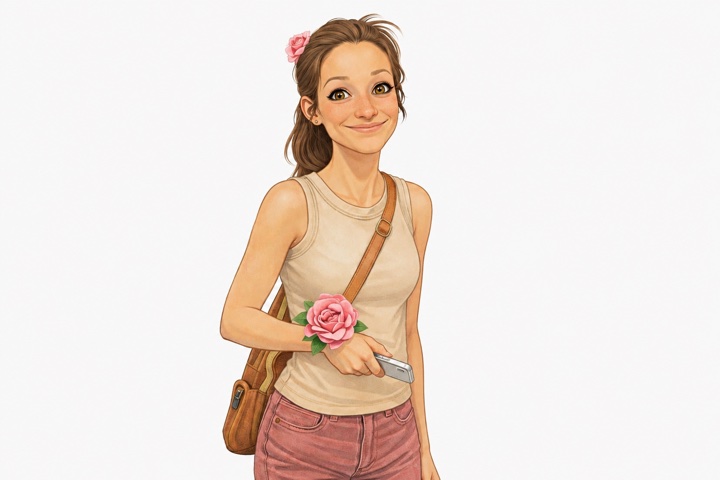Cartoon portrait of Cami