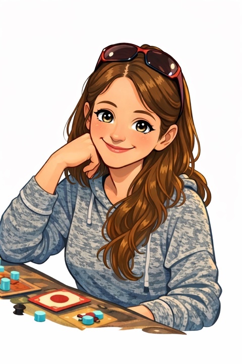 Cartoon portrait of Maya