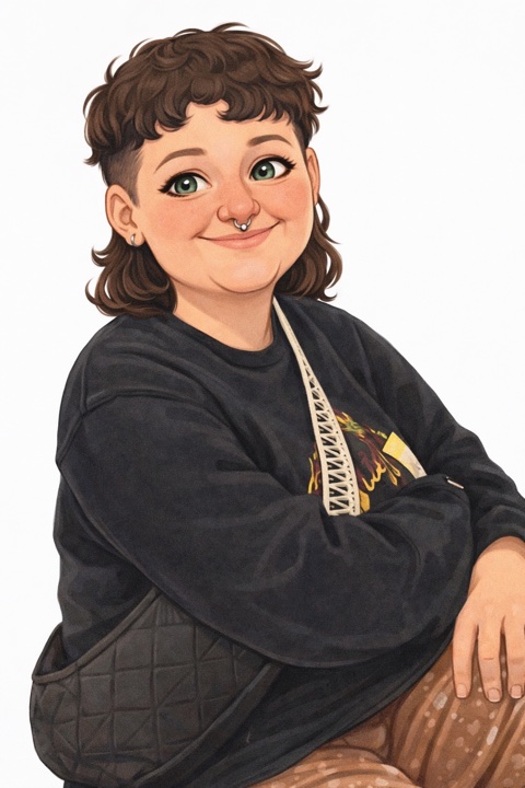 Cartoon portrait of Olivia